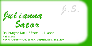 julianna sator business card