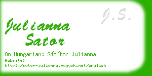 julianna sator business card